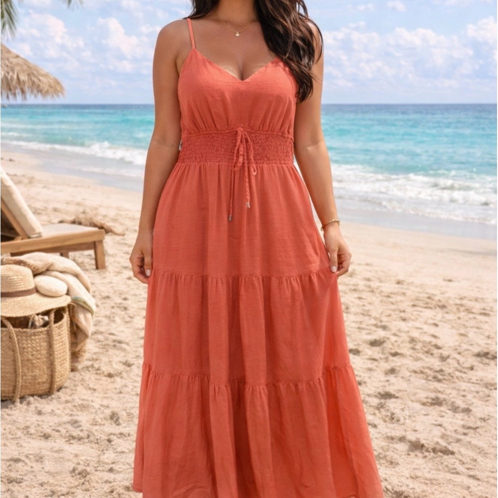 Grace Karin Terracotta Maxi Dress